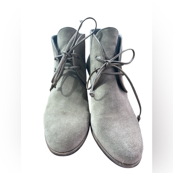 Stuart Weitzman Kalahari Hidden Wedge Bootie Taupe Suede Lace-up Boot Size‎ 8M - Picture 1 of 6